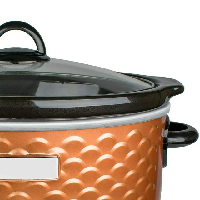 Scallop Pattern 4.5 Quart Slow Cooker in Copper 2
