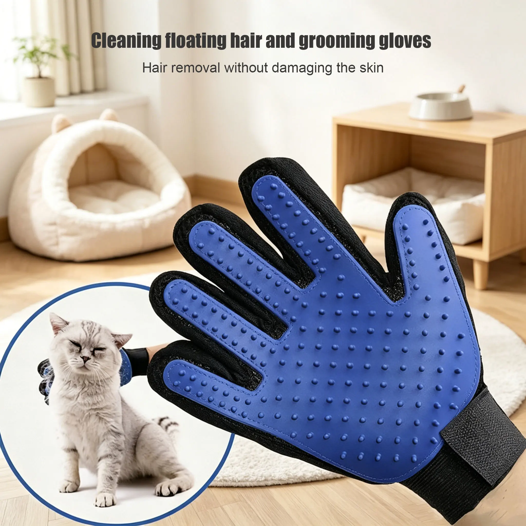 Pet Hair Removal and Grooming Glove – Deshedding & Massage Brush