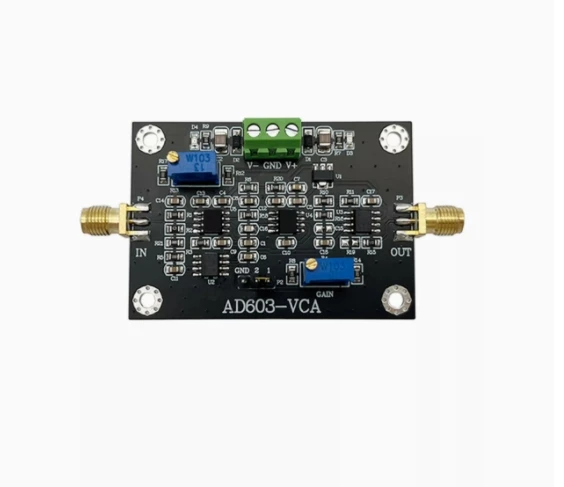 

Модуль усилителя с контролируемым напряжением усиления AD603, VCA, высокая пропускная способность-20 ~ 60 дБ, ручное или внешнее программируемое усиление DA