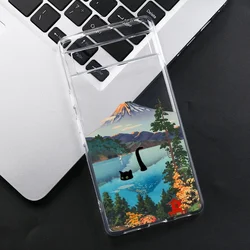 Retro Oil Painting Van Gogh Cat Clear Phone Case - Cute and Artistic Cover - Pixel 8A (Black - 1)