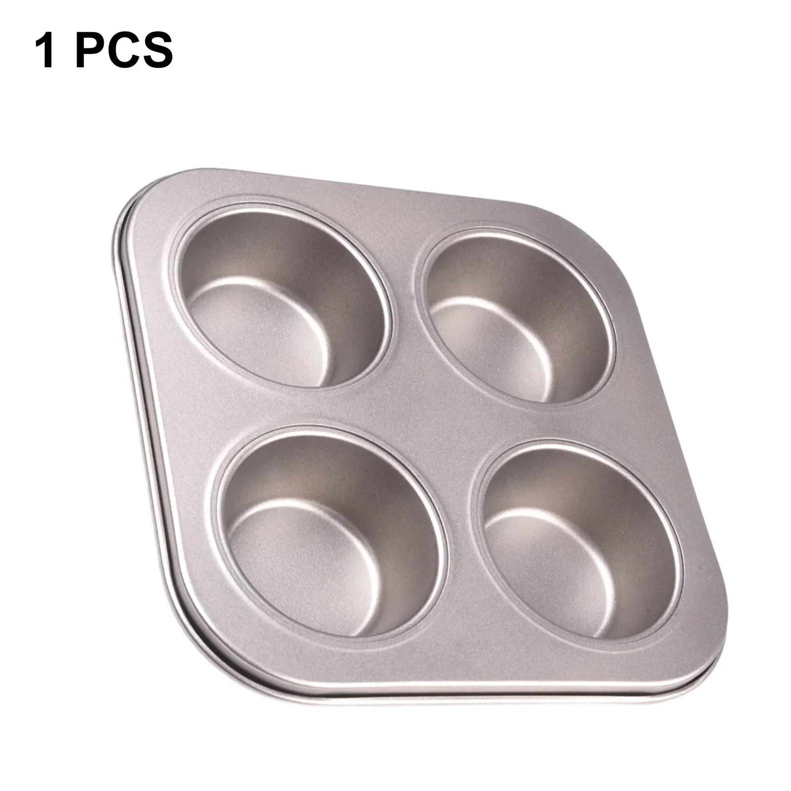 Cake Molds Black Muffin Mold 19x19x3cm 4 Cup Baking Pan Carbon Steel Cupcake Tray Environmental Non-stick Layer