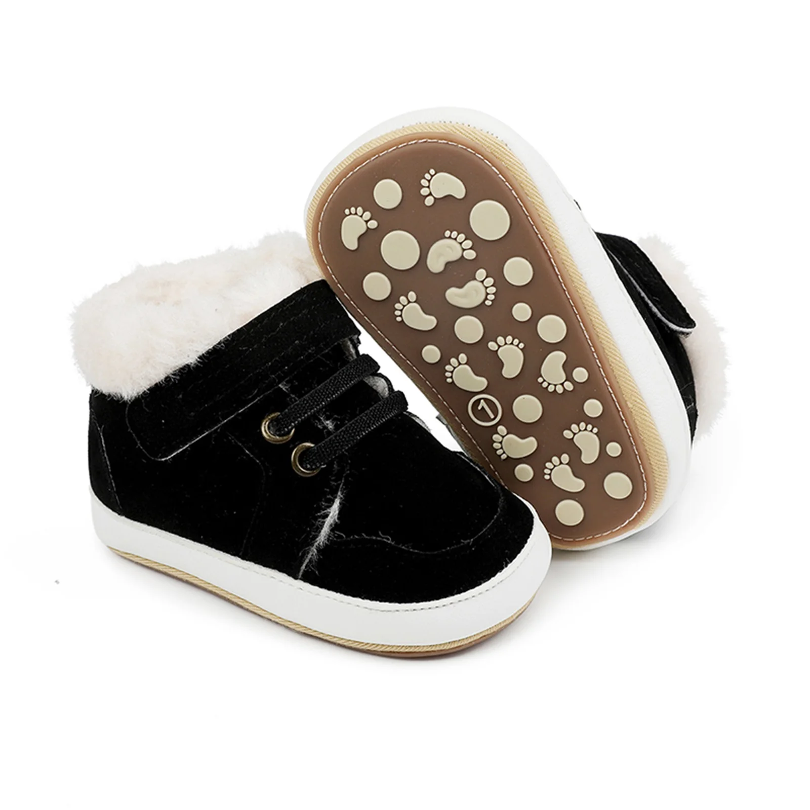 Infant Baby Girls Boys Winter Snow Boots Hook & Loop 0-18M