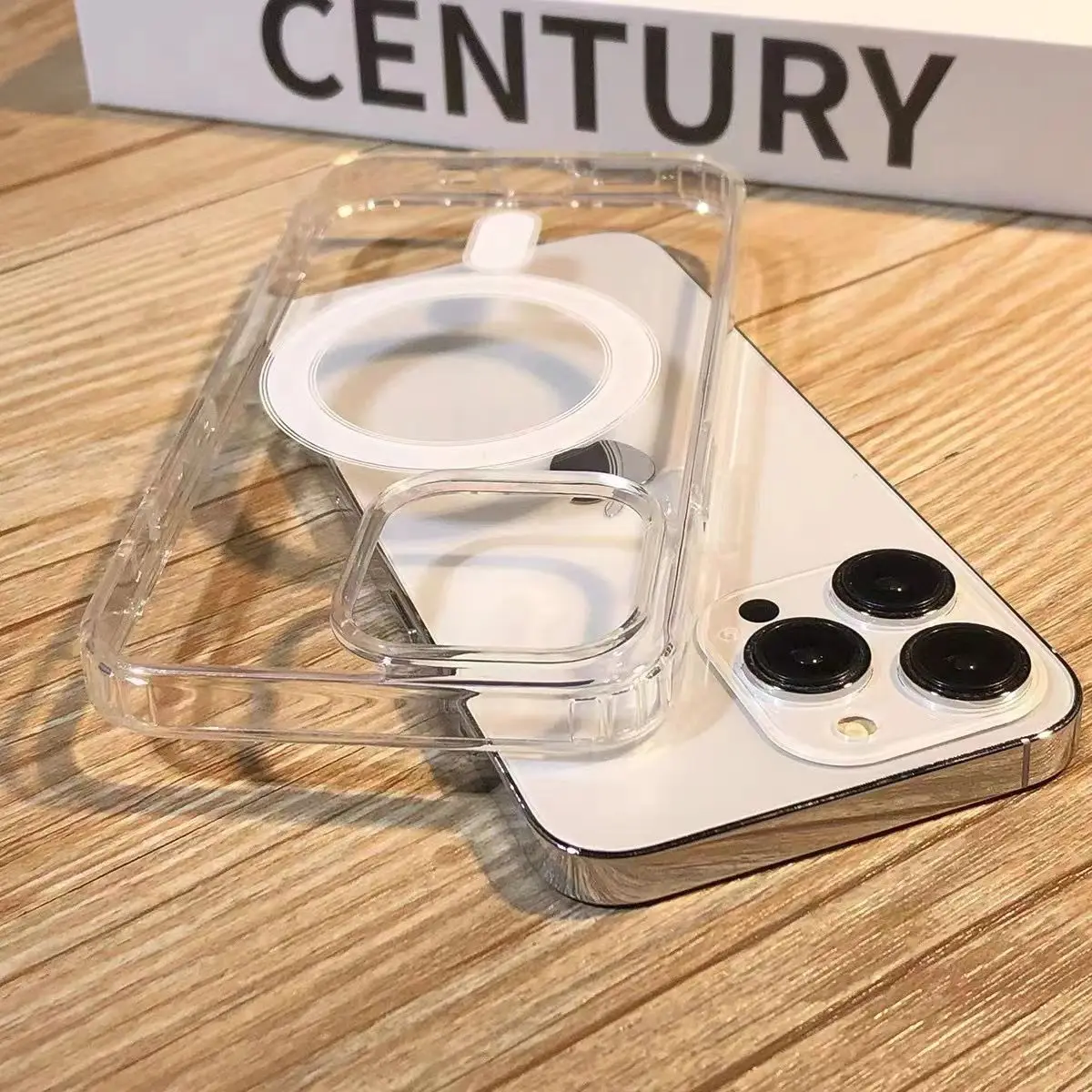 Luxury Wireless Magnetic Charging Clear Acrylic Phone Case