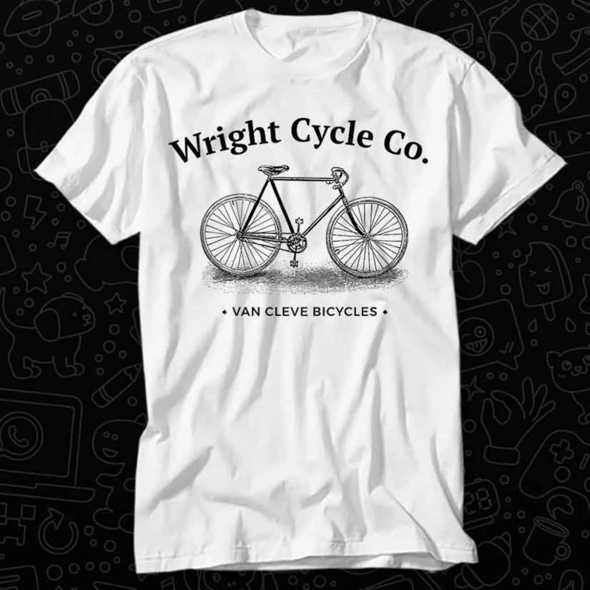 Flush Brothers Fahrrad Cycle Company Dayton Ohio T Shirt Geschenk Top Erwachsene Vintage Musik Bester Film Oz459