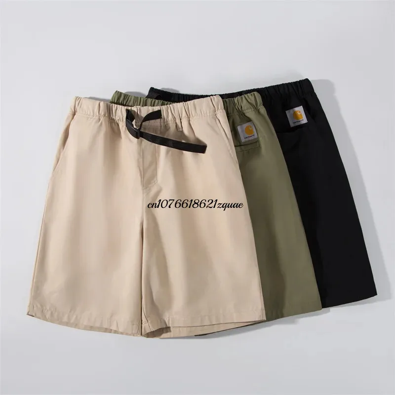 Carhartt WIP 남성용 캐주얼 반바지, 클래식 탄성 허리 단추, 루즈한 타입, 다목적 바지 트렌드, 패션 품질 브랜드, 여름