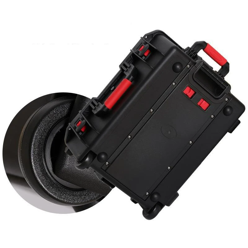 Plastic Box Waterproof Suitcase for Work Tool Pull Rod Hard Case Tool Box Multifunctional Camera Instruments Shockproof Suitcase 3