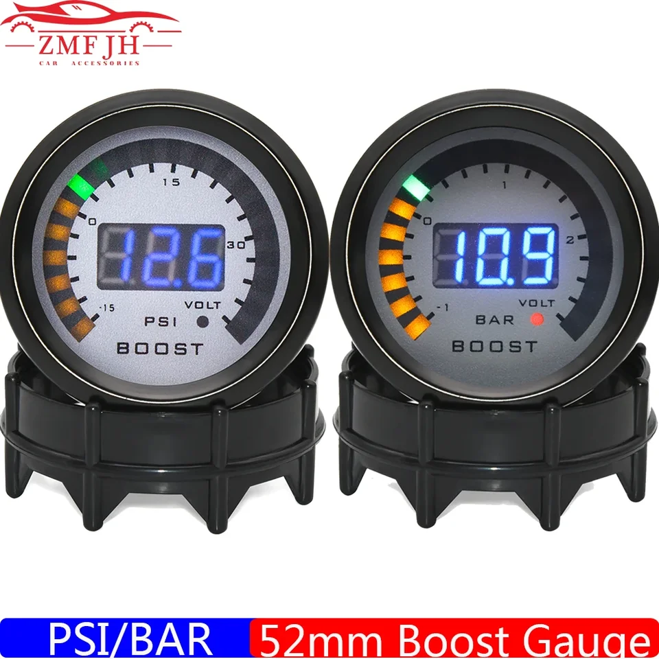 Turbo Boost Meter DC12V, 2.5 Inch 60mm 3.0 Bar LED Car