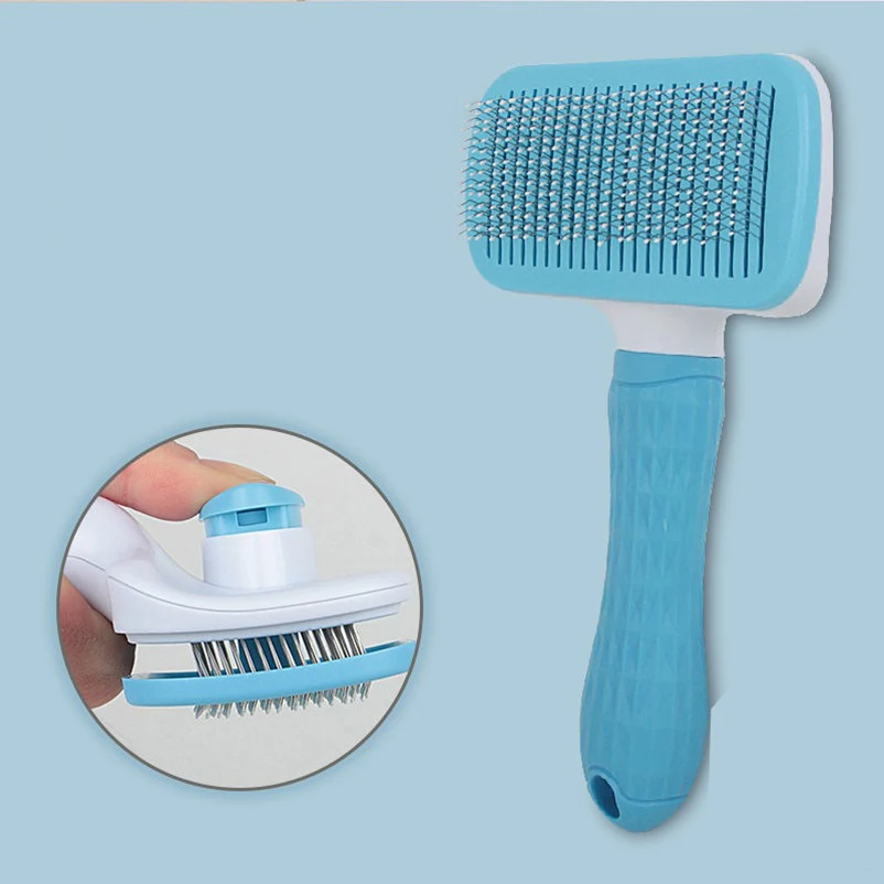 Pet hair removal brush Cat to float hair special comb beauty massage self-cleaning needle comb cat supplies 3