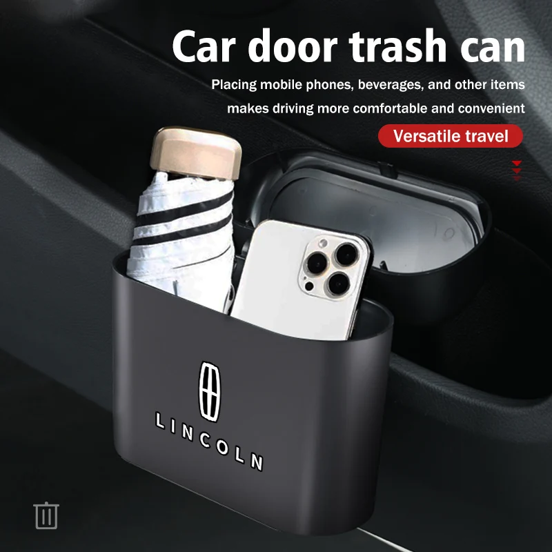Car Trash Can Portable Waterproof Garbage Box Accessories For Lincoln Navigator MKZ MKX MKC MKT Continental Nautilus