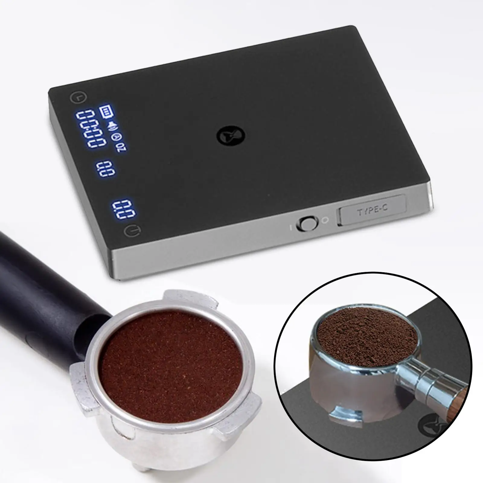 

Digital Scale with Timer Accessories 2kg 0.1G USB Professional Rechargeable Pour over Coffee Kitchen Coffee Scale for Home