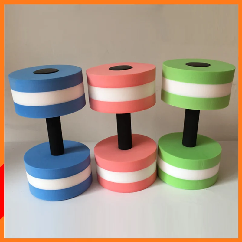 Foam Water Foating Dumbbell Pool Aqua Dumbbells Aquatic Water Aerobics Exercise Fitness Dumbbells For Swimming Pool Tools