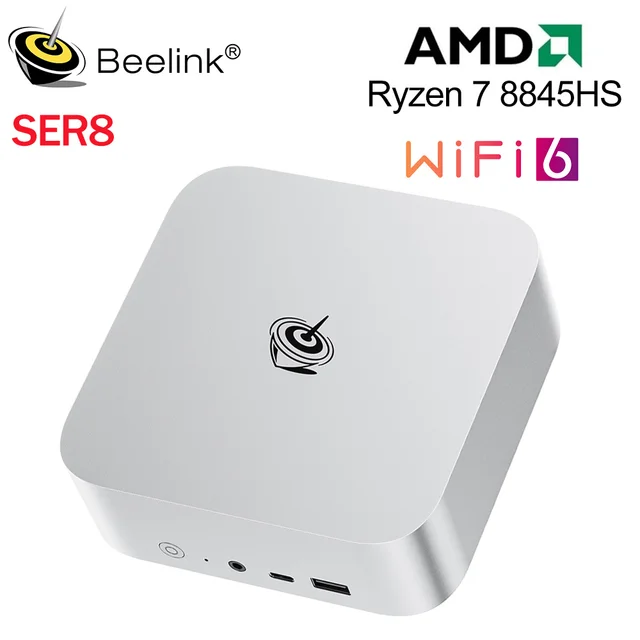 Beelink SER8 Powerfull AI ПК AMD Ryzen 7 8845HS Мини-ПК 32 ГБ DDR5 1T NVME PCIe4.0 SSD USB4.0 2,5 Гбит/с Настольный игровой компьютер 1