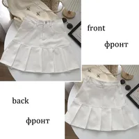 Pleated Skirt Women Y2k Harajuku White Pencil Skirt Uniforms Safety Pants Summer Solid Color Casual Mini Kawaii Skirt Fashion - Image 5
