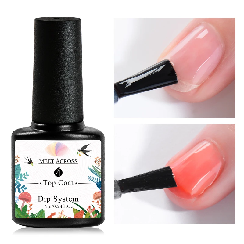 Nail Powder Nail Powder Set 1/5PCS 7ml Dipping Nail Powder System Liquid Kit Set with Base,Activator,Top,Brush Saver Clear Nail Art Manicure Gel Polish