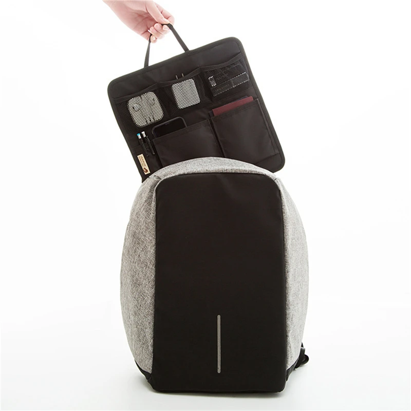Backpack Insert Storage Bags Travel Organizer Nylon Bag Insert Cosmetic Bag Multi-Pockets Student Backpack Liner Bags Accessorie 2