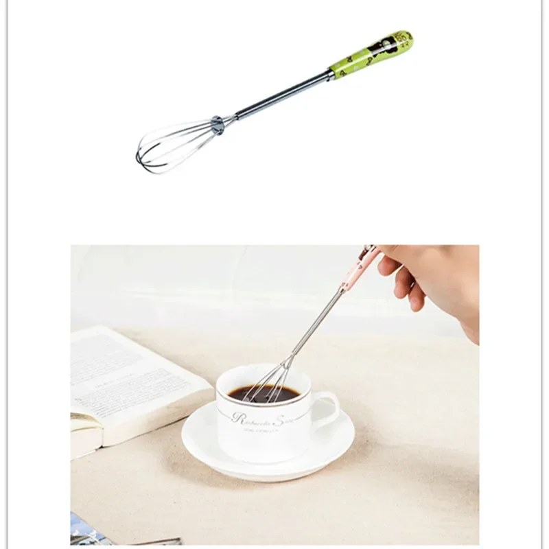 Frusta Rotante Semiautomatica In Acciaio Inox - 25/30/35 Cm - Sbattere Uova, Latte E Salse Senza Elettricità