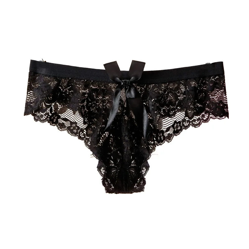 

Бесшовные стринги для женщин, соблазнительные кружевные соблазнительные прозрачные бесшовные хлопковые трусики с промежностью для ночного использования