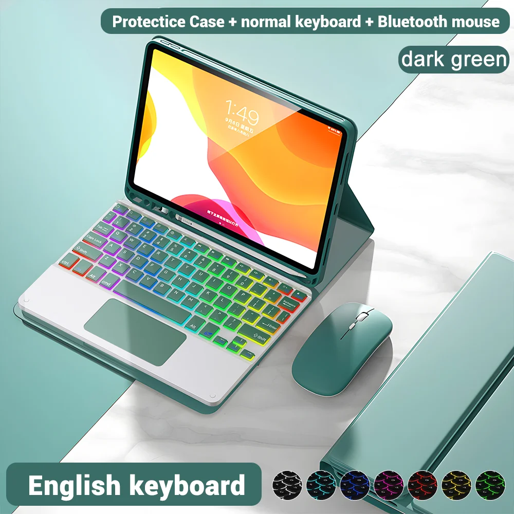 Illuminated Tablet Keyboard Case with Magnetic Attachment