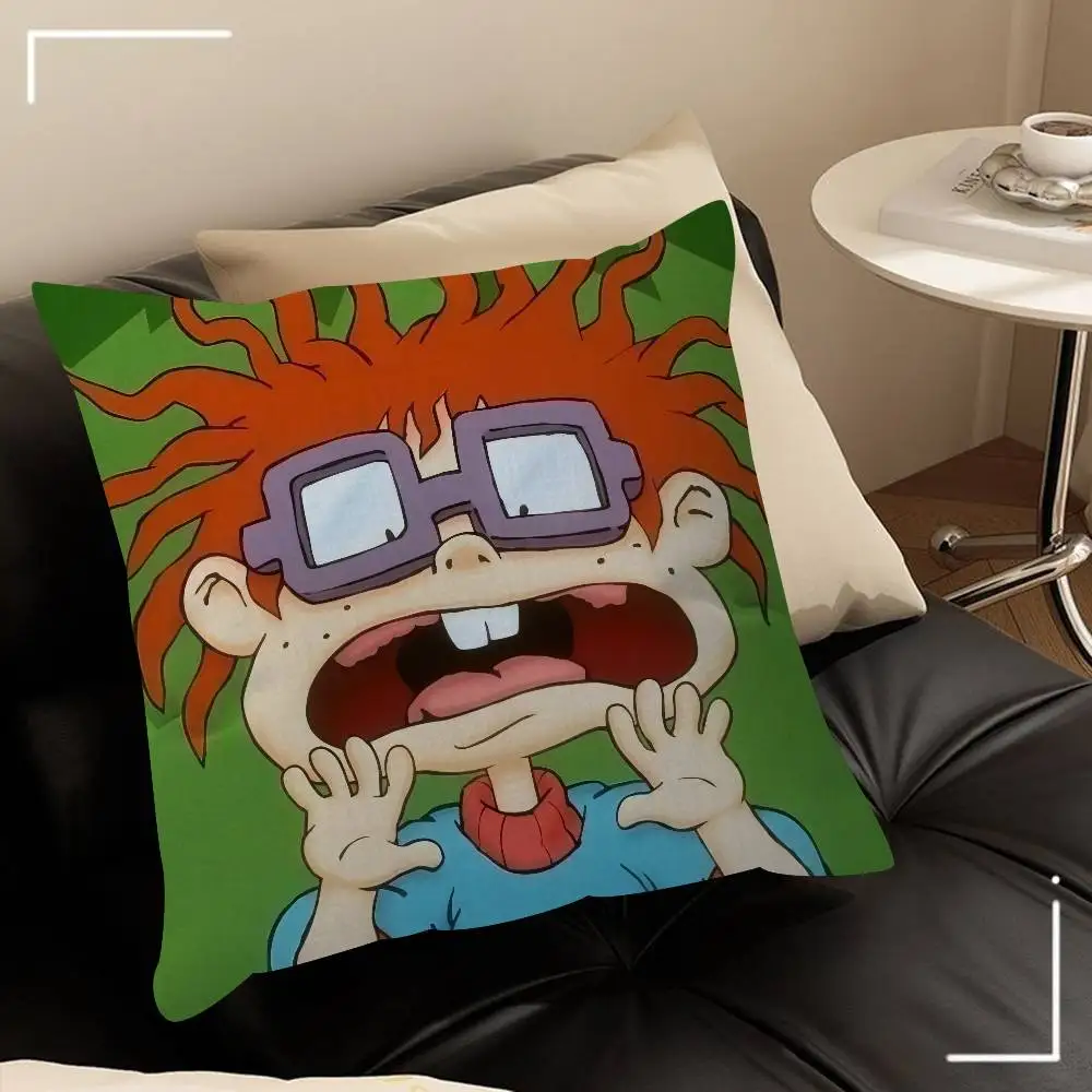 클래식 어린이 애니메이션 R-Rugrats 제작 베개 선물 홈 오피스 장식 침실 소파 자동차 쿠션 커버 케이스 45x45
