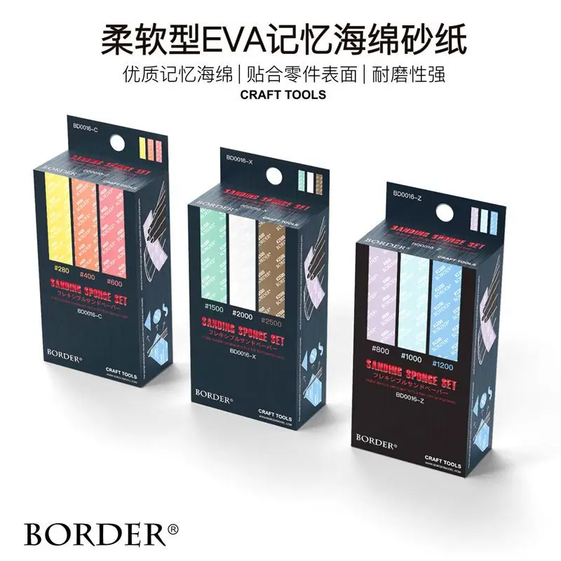 

Edge модель BD0016 18 шт. 280 # ~ 2500 # Мягкая ЭВА с эффектом памяти, набор шлифовальных губки, инструменты для рукоделия для Gundam Hobby, семейный комбинированный
