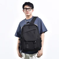 Simple solid color backpack,  travel backpack, plenty of storage space, very suitable for commuting, school, work and going out. - Image 5