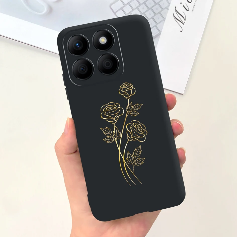 Lovely Heart and Floral Painted Soft Bumper Case