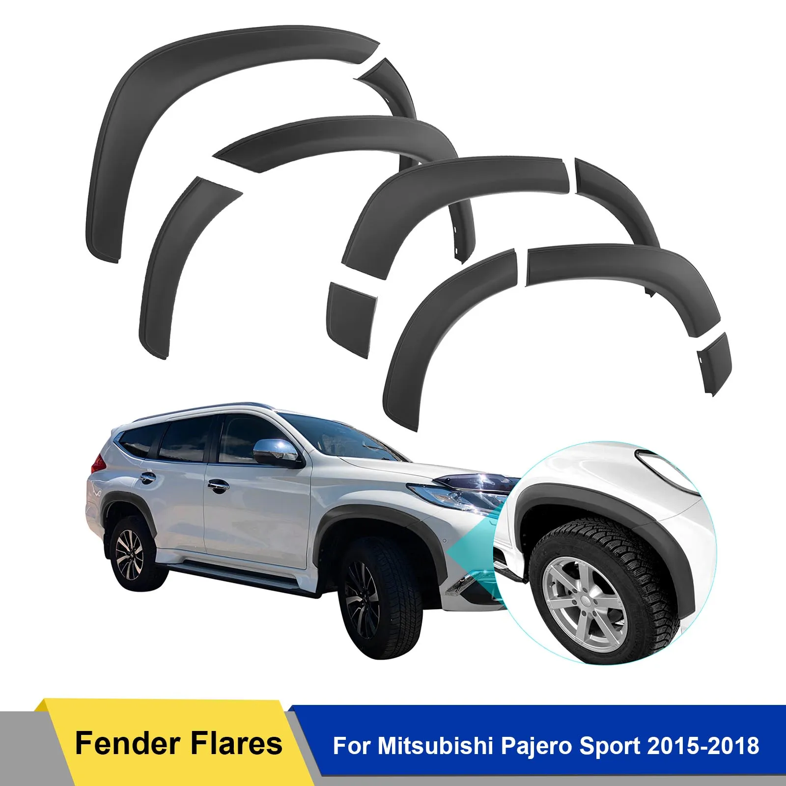 Fender Flares For Mitsubishi Pajero Sport 2015 2016 2017 2018 2019