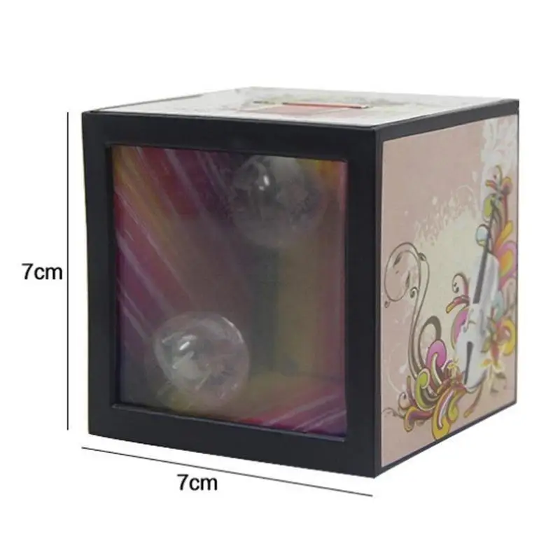 New Mirror Missing Coins Square Case Trick Prop Gimmick Coin Money Collecting Box Magical Piggy Bank Entertaiment Accessories