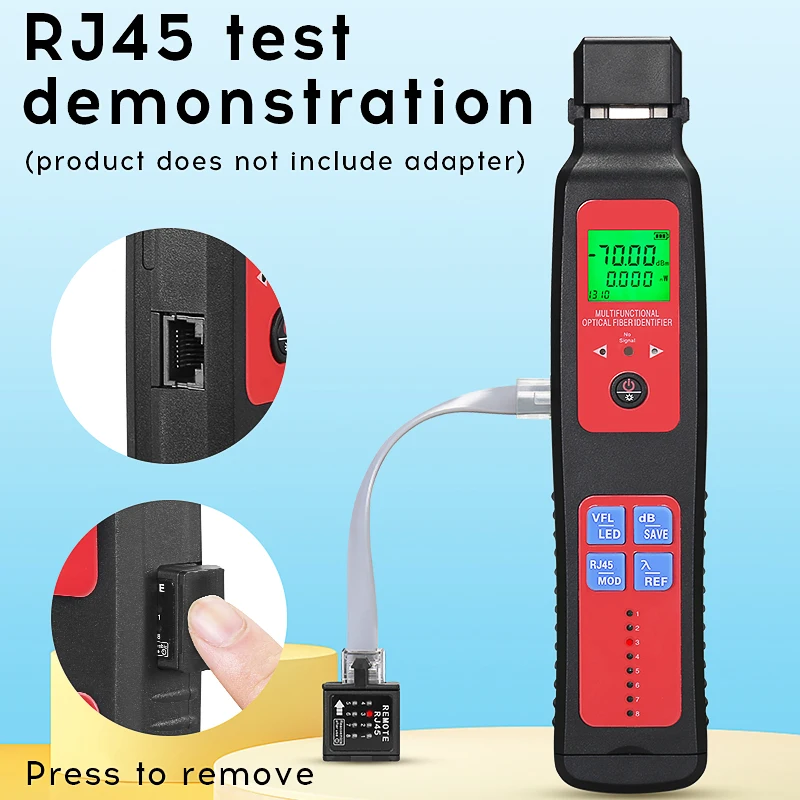 MAYTO  Five in one AUA-507/505 Five in one Optical Fiber Identifier +10MW VFL + LED light and RJ45 Network testing