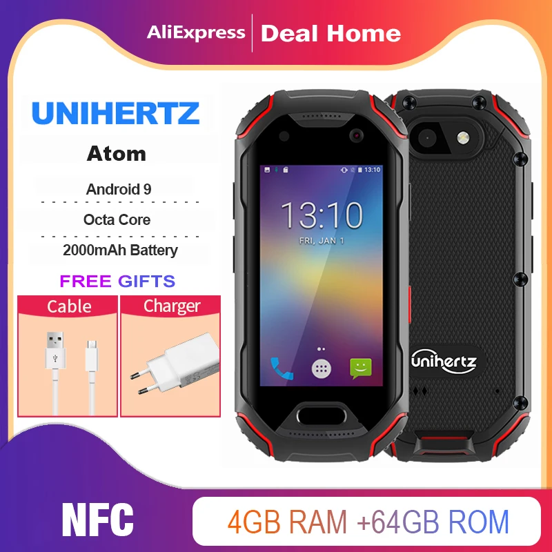 公式通販 □Unihertz Atom 超小型スマートフォン 64GB 防水携帯