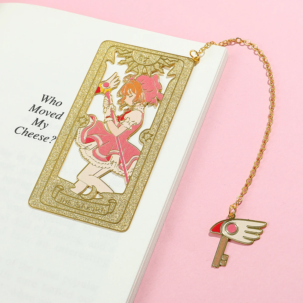 Metal Bookmark 1Pcs Anime Card Captor Sakura Book Mark Anime Fans Collection Cherry For Book Lovers School Supplies Stationery