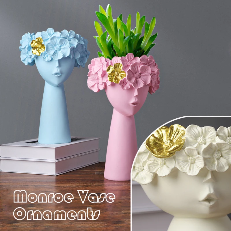 

Декор для дома в скандинавском стиле креативная девочка из смолы Монро ваза украшения статуя держатель для кистей для макияжа коробка для хранения ручка Кастрюля искусство