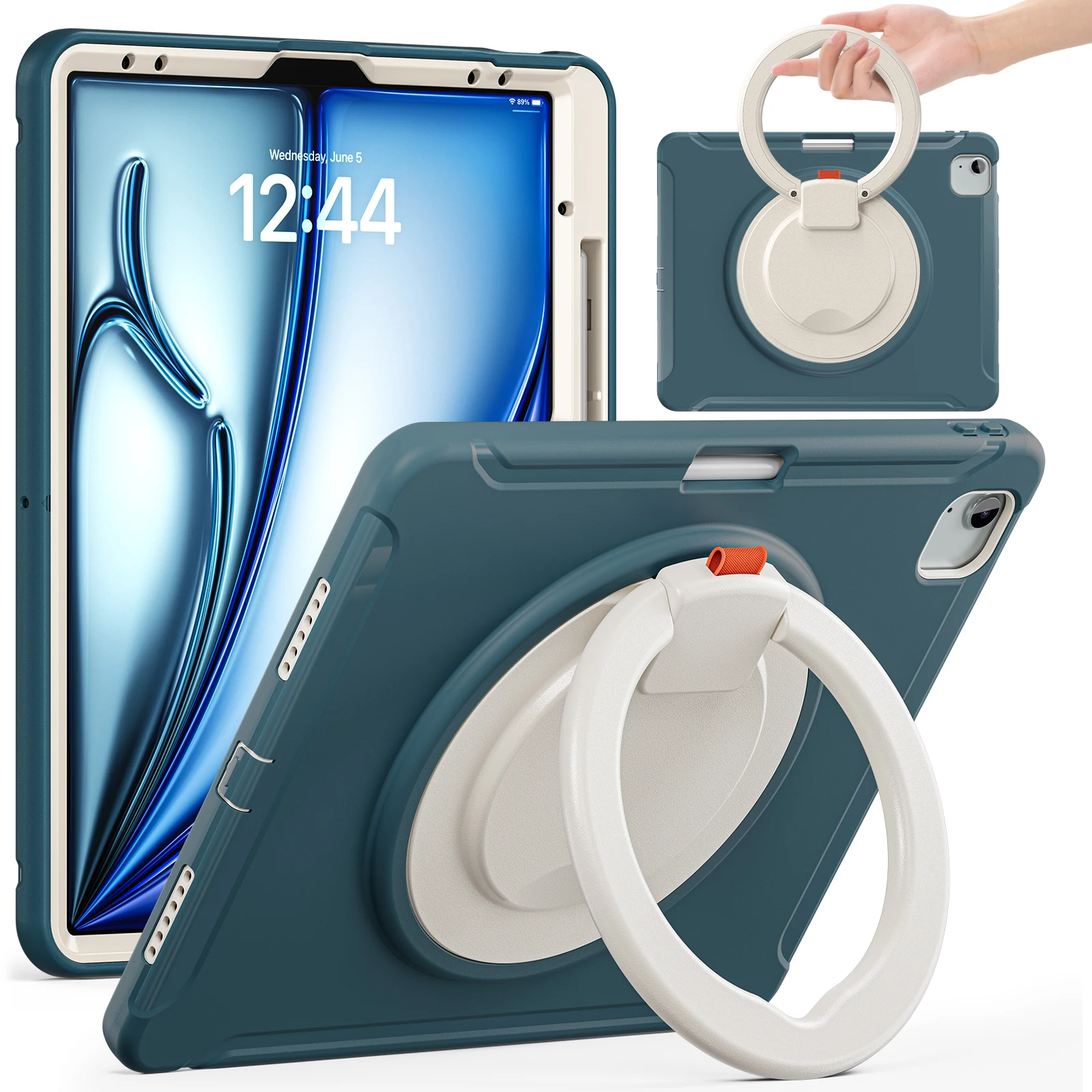 Kids Shockproof Tablet Protector Stand Case with Handgrip Cover