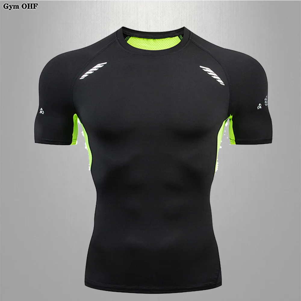 Compression T Shirt Sport T Shirt Running T Shirts Running T Shirt Fitness Clothes Sports Leggings Men's Running Fitness Sports Tights Cycling Sports Quick Dry Men's Tights Athletic Exercise T-shirt Jogging Compression