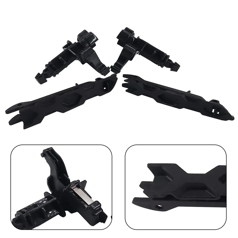 

4PCS/Set Car LH+RH Front Lower Latch Lock + Hood Bonnet Lock Release Handle For Smart For 451 2013-2014 Black Accessories