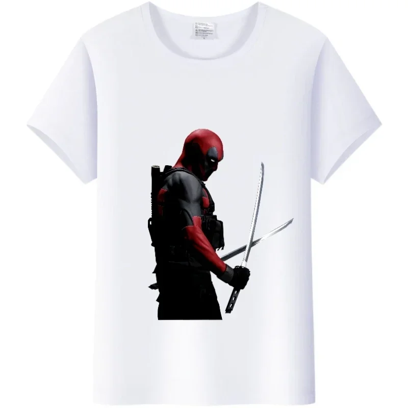 thumbnail image 1 of Camiseta de algodón de verano para niños 2024, camisetas con gráficos de Deadpool de dibujos animados de Marvel, camisetas estéticas Y2K para bebés y niñas, ropa para niños, 1 of 5