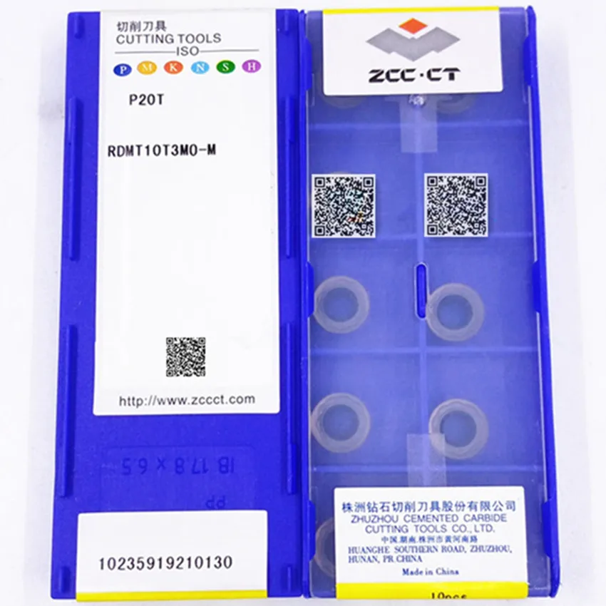 RDMT10T3MO-M P20T / RDMT1204MO-M P20T RDMT10T3 RDMT1204MO R5.0 R6.0 ZCC.CT CNC 카바이드 인서트 10개/박스