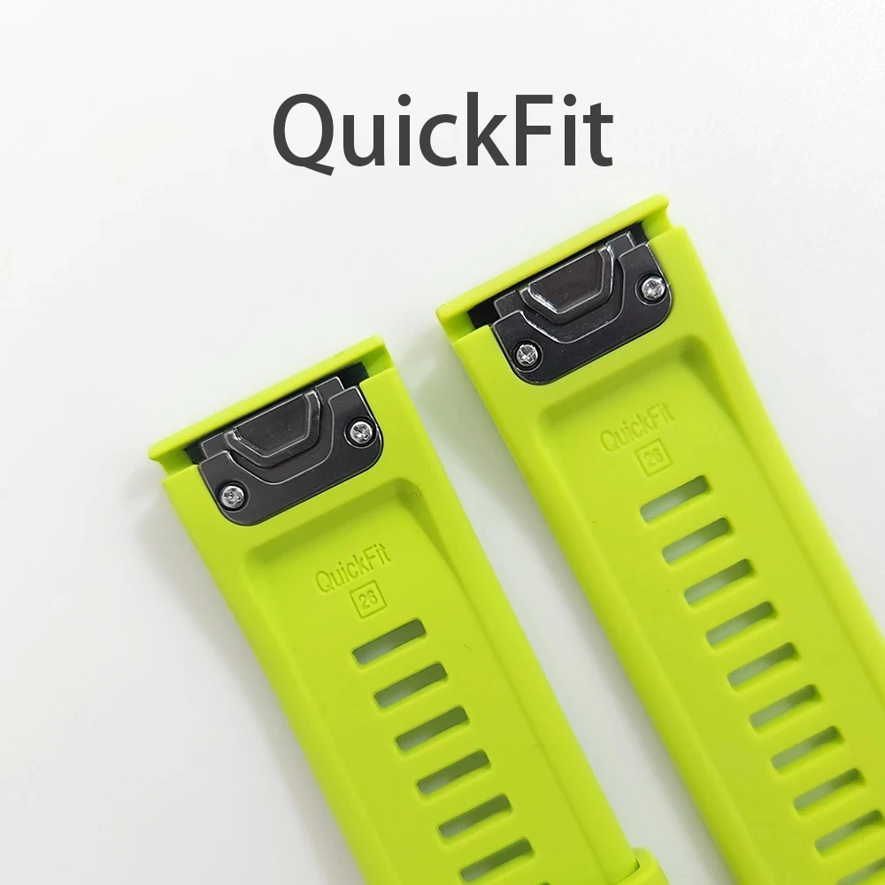 QuickFit 22mm 26mm Silicone Strap for Garmin Fenix 7 7X Pro 5XPlus 6XPro 5Plus Epix Gen 2 Band for Enduro 2 Bracelet Watchband