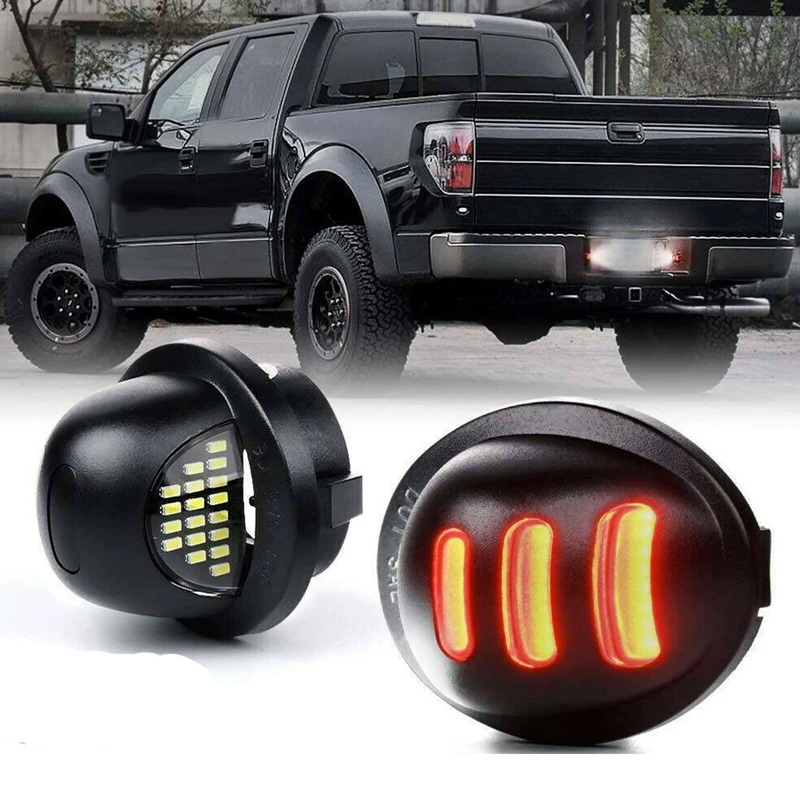 2Pcs Red Tube SMD LED License Plate Light For Ford F150 F250 F350 1990-016 |
