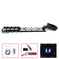Spare Parts 4-Axle Metal Extendable Semi-trailer Accessories for 1/14 RC Tractor Truck Radio Control Car Vehicle TH23802 2