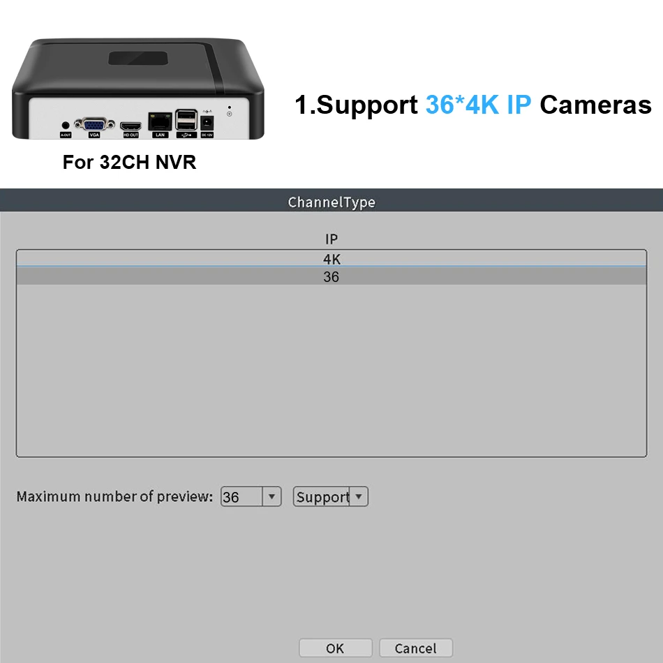 NVR displayed on desktop