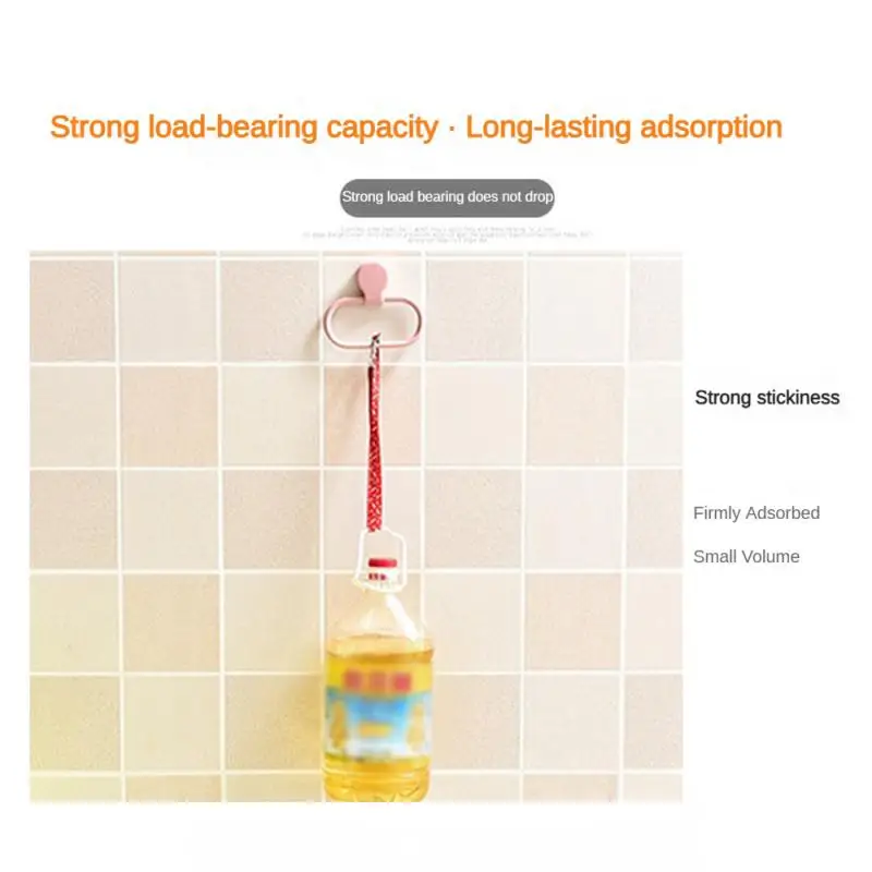 Adhesive Towel Ring Plastic White Blue Convenient Towel Holder Bathroom Organizer Ring Simple Stylish Kitchen Shelf