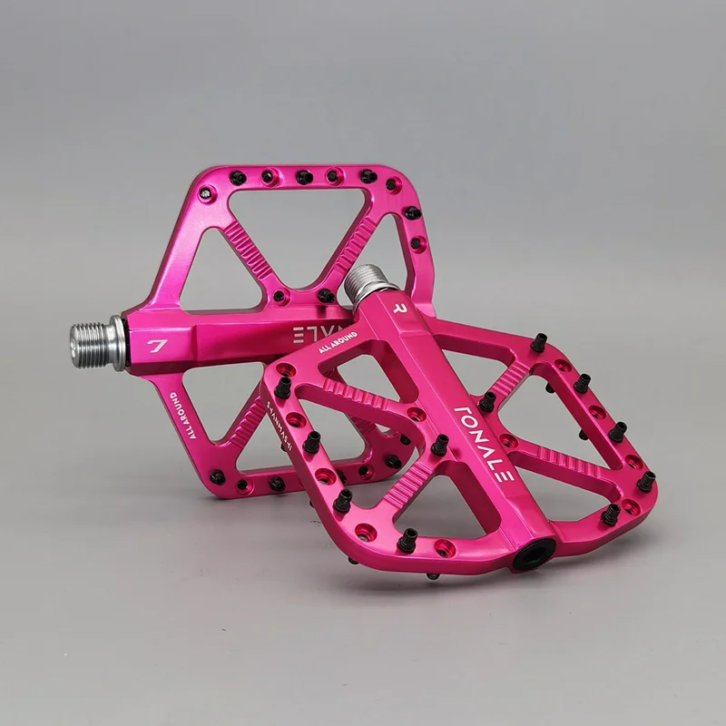 MTB-Fahrradpedale, braun, CNC-Aluminiumlegierung, poliert, 3-Lager-Pedal, Straße, Mountainbike, Dirt Bike, rutschfestes Fahrradpedal, hohe Festigkeit – Detail 14