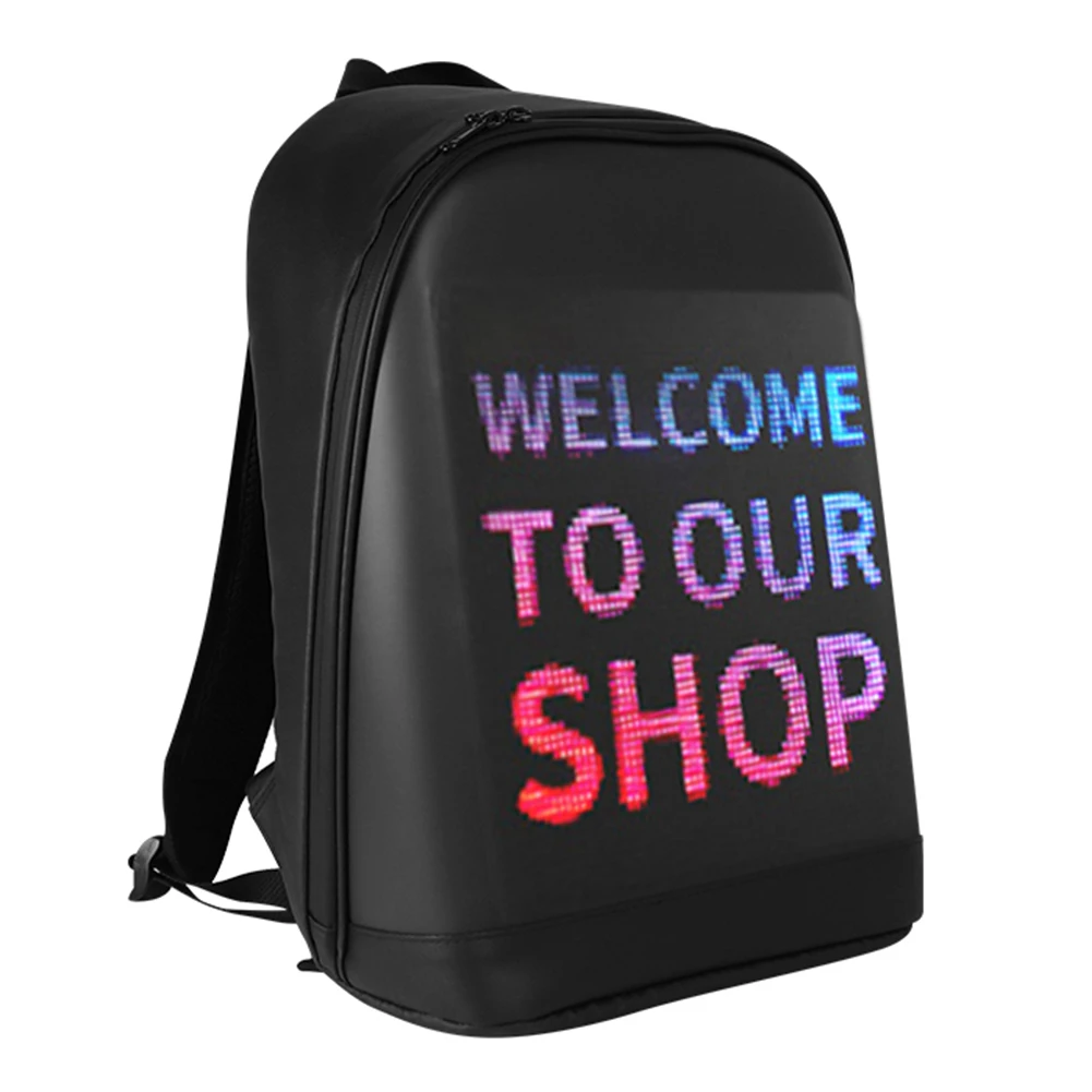 2021 Smart Led Mesh Pix Backpack LED Advertising Light Waterproof WiFi  Version Backpack Outdoor Climb Bag Walking Billboard Bags