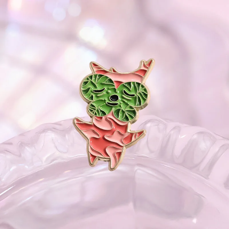 Cartoon-Spiel Elf Emaille Pins benutzer definierte Blatt gespleißt Fuchs Oktopus Broschen Revers Abzeichen Tier Pflanze Schmuck Geschenk für Freunde – Detail 5