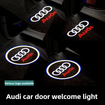 2/4Pcs Porta Auto Logo Luce Led HD Lampada Del Proiettore Per Audi A3 A4 B8 8P A6 C7 A5 Q5 B7 B6 B9 SLINE QUTTRO RS Q3 Q7 S3 S4 S5 S6 S8 1