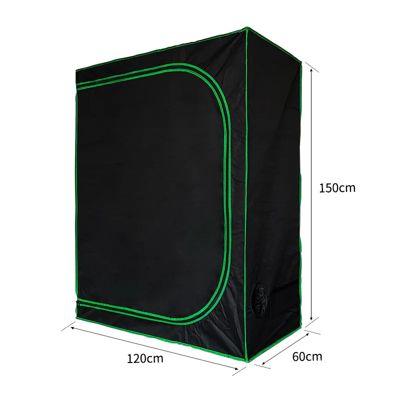 Indoor Hydroponic Grow Tent 600D Mylar Fabric Grow Tent 120*60*150cm