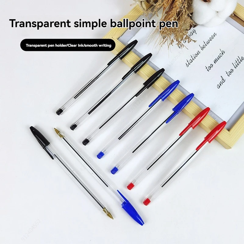 قلم حبر جاف مريح، نقطة متوسطة، 1.0 مم، للكتابة والسجلات السلسة، حبر أسود/أزرق/أحمر، عدد 10/15