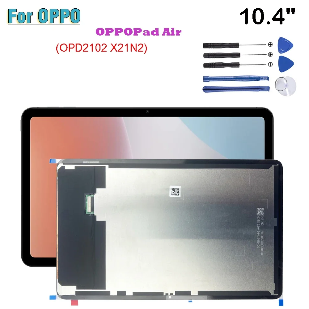 ЖК-дисплей 10,4 дюйма AAA + для OPPO Pad Air 10,4 дюйма OPPOPad Air OPD2102 X21N2, сенсорный экран, дигитайзер, стекло в сборе, запасные части жк дисплей 6 42 aaa для oppo find x жк дисплей сенсорный экран дигитайзер стекло в сборе для oppo find x findx сменные инструменты для жк дисплея