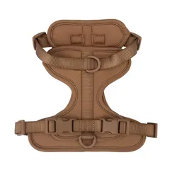 Breathable Lightweight Dog Harness with Adjustable Chest Strap for Outdoor Walks and Training (Coffee)